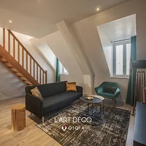 Appartement L'art Deco - Duplex - Gare - Arrivee Autonome, Quimper